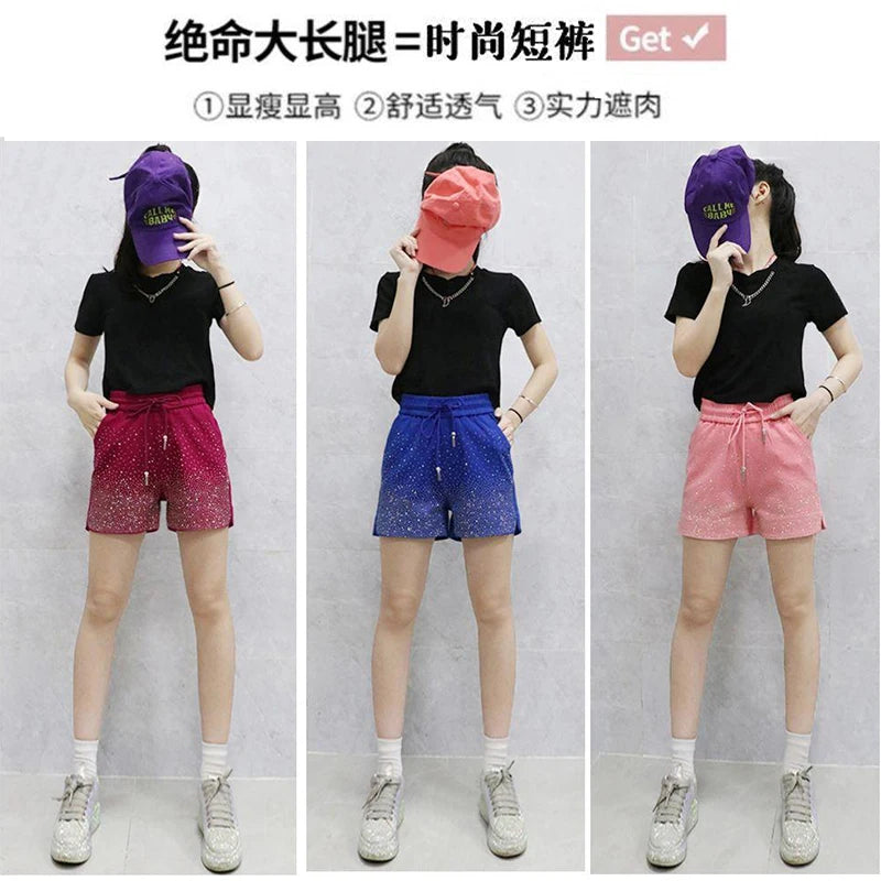 Lightweight High Waist Wide Leg Casual Shorts for Women