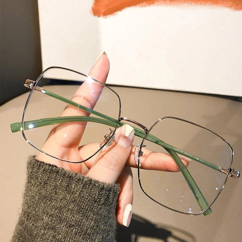 Anti Blue Light Oversized Square Glasses For Women