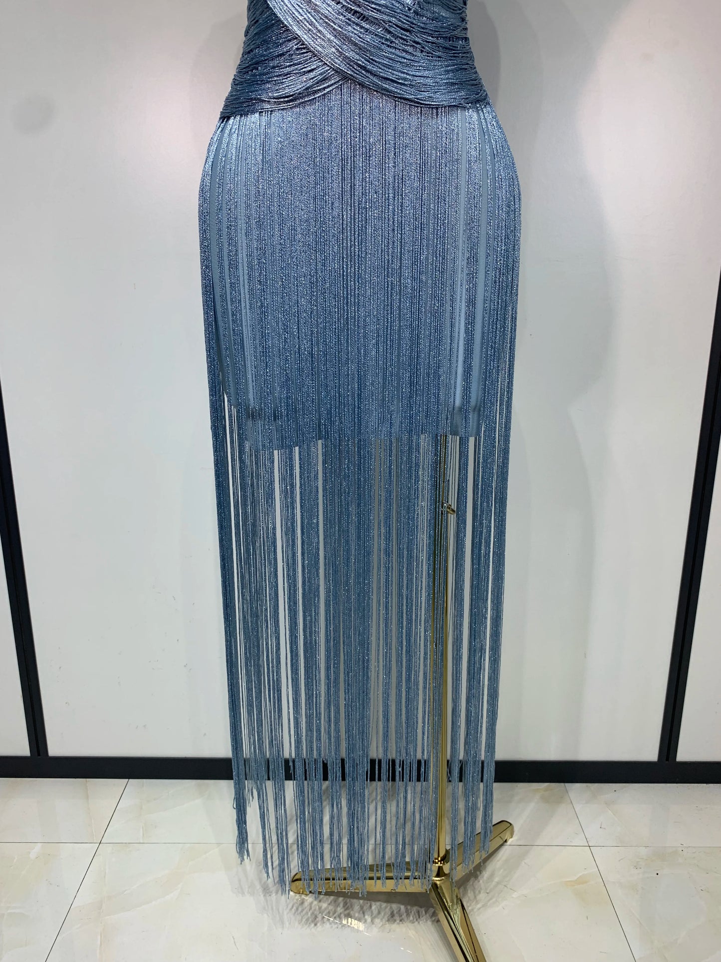Women Sexy Sleeveless Tassel Bodycon Bandage Dresses Celebrity Elegant Evening Party Nightclub Luxury Birthday Cocktail Dress