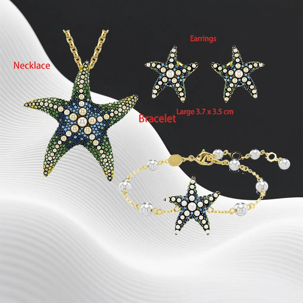 Crystal Necklace And Earrings Set