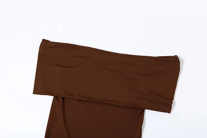 Cryptographic Ruched Elegant Off Shoulder Maxi Dress Club Party Outfits Women Back Split Sexy Backless Bodycon Dresses Vestido