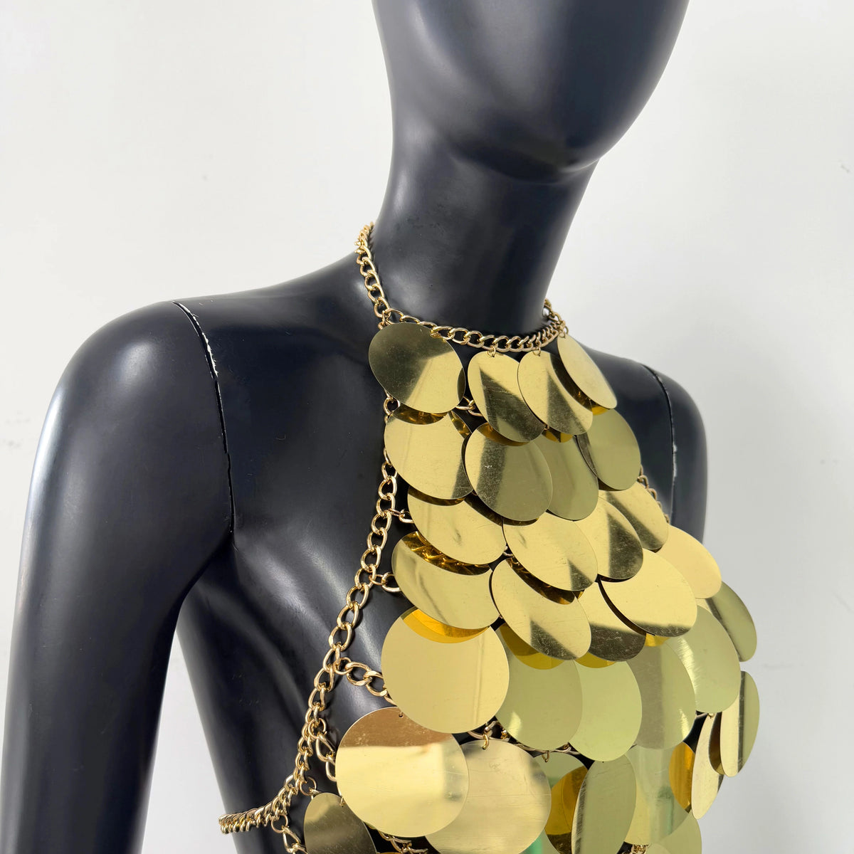 Shimmering Sequin Halter Tassel Crop Top for Women