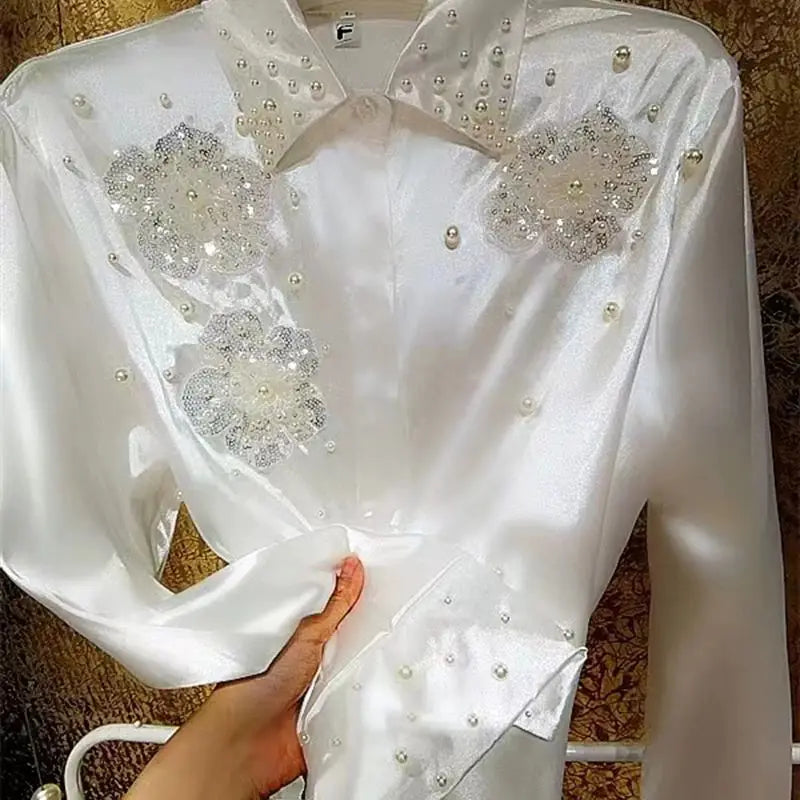 Vintage Beaded Sequins Blouse