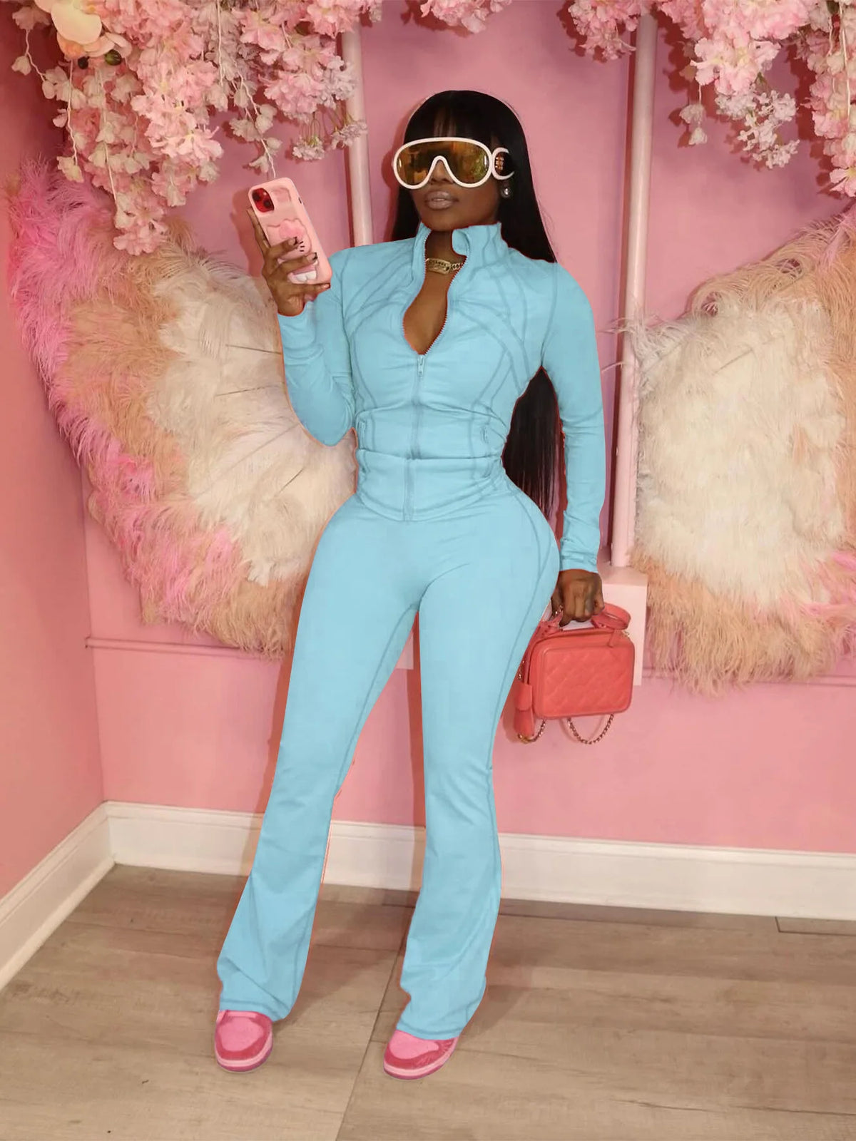Streetwear Casual Two-Piece Tracksuit Set for Women