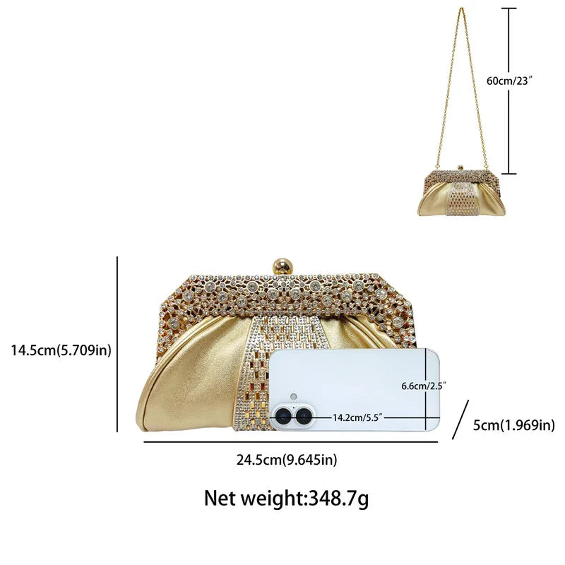 Cloud Shaped Evening Clutch Crossbody Bag