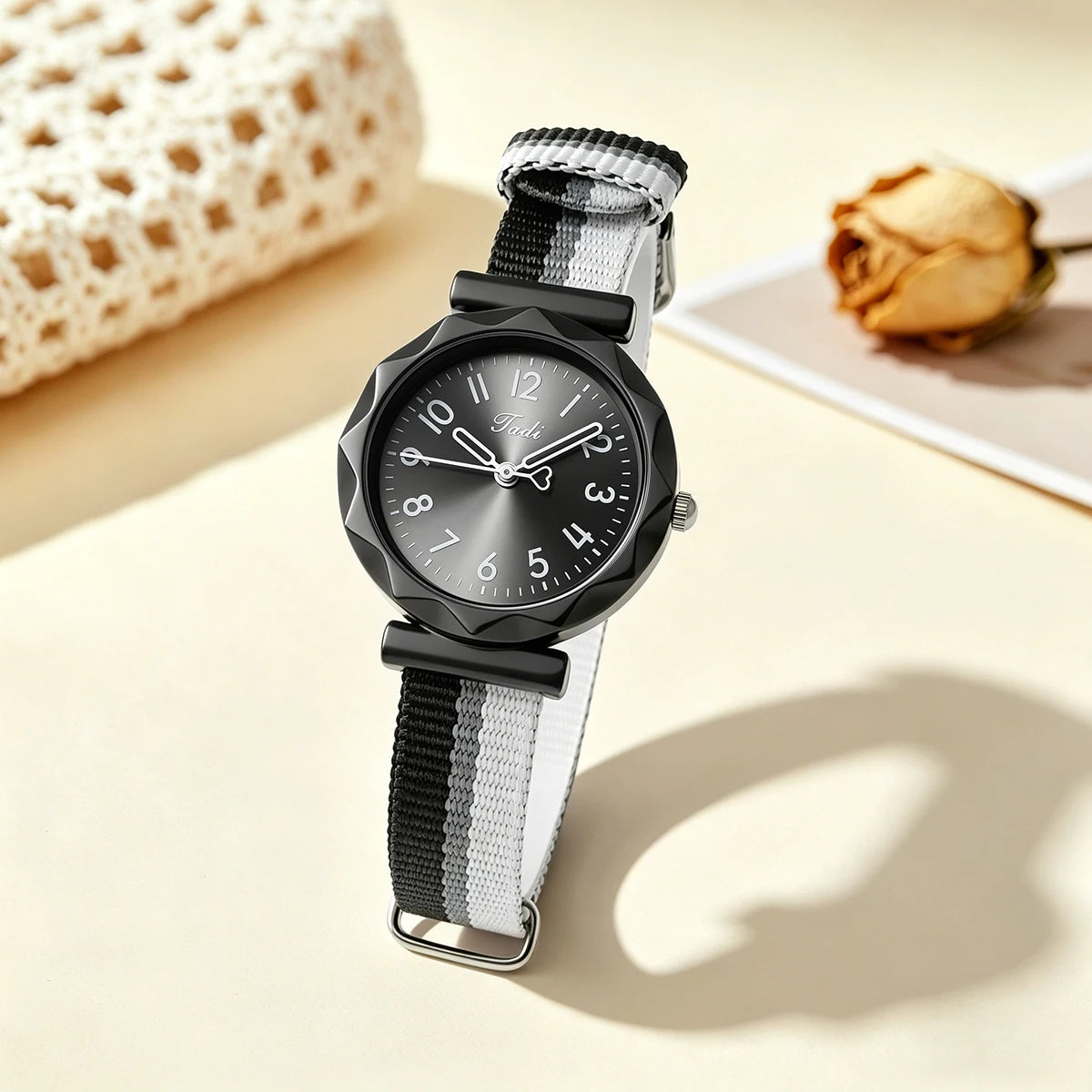 Minimalist Woven Strap Women's Watch