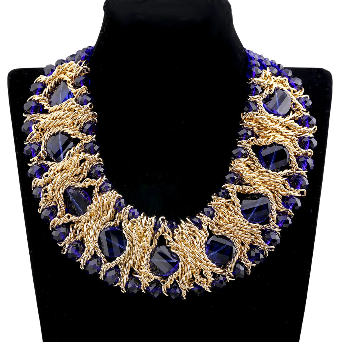 Beaded Crystal Statement Elastic Bracelet for Women