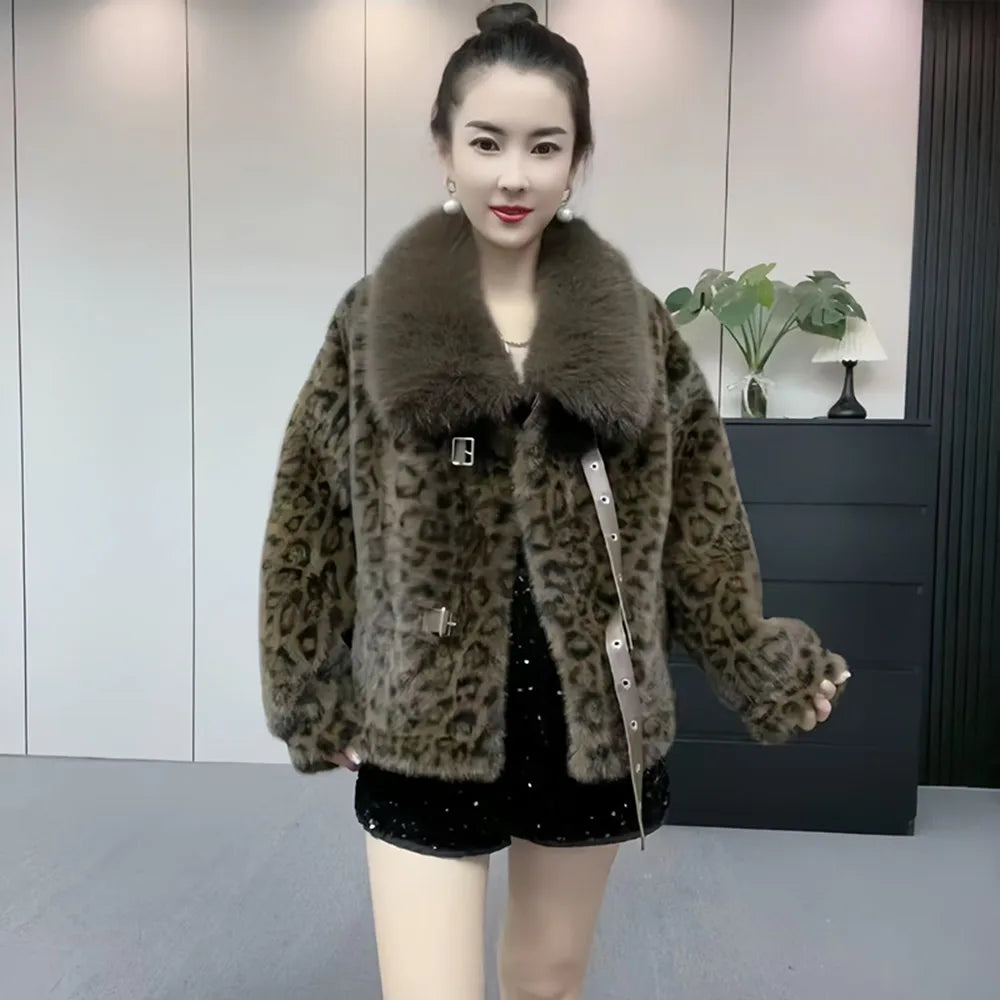 Faux Fur Coats for Women,Single Breasted Jackets,Female Overcoat,Thicken Warm Clothes,England Style,Fur Collar,New ,Winter