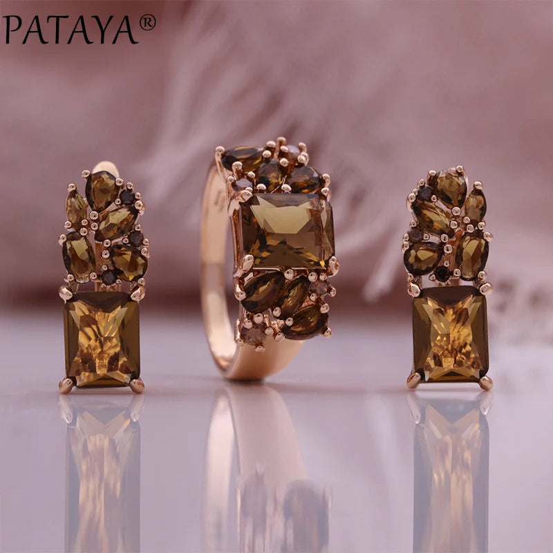 Rose Gold Cubic Zirconia Jewelry Set