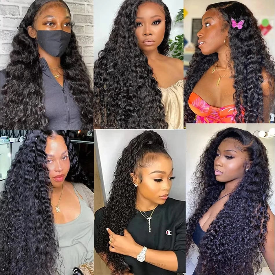 Glueless Deep Curly 360 Lace Front Human Hair Wig for Women