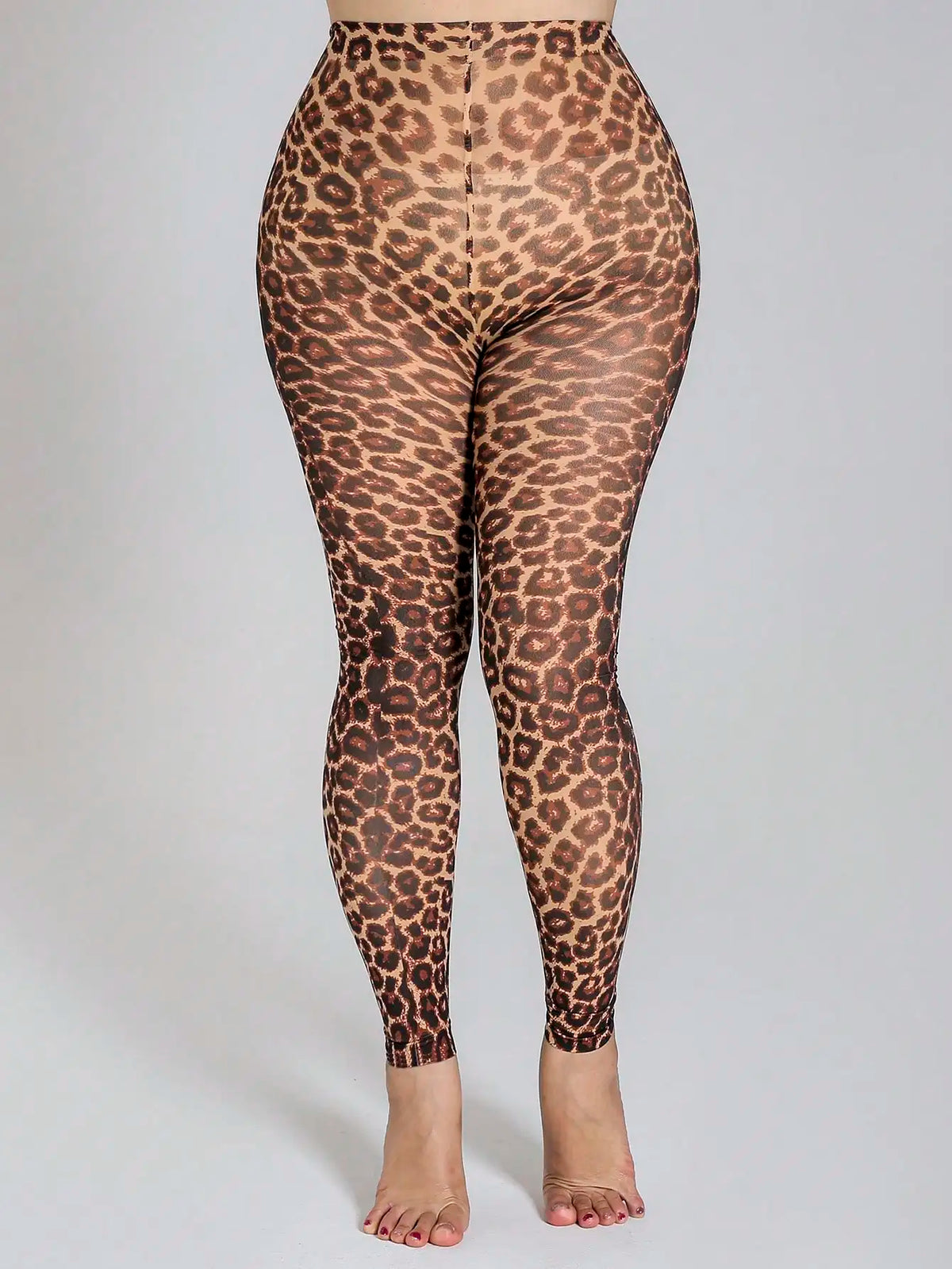 High Stretch Leopard Print Fashion Pantyhose for Women