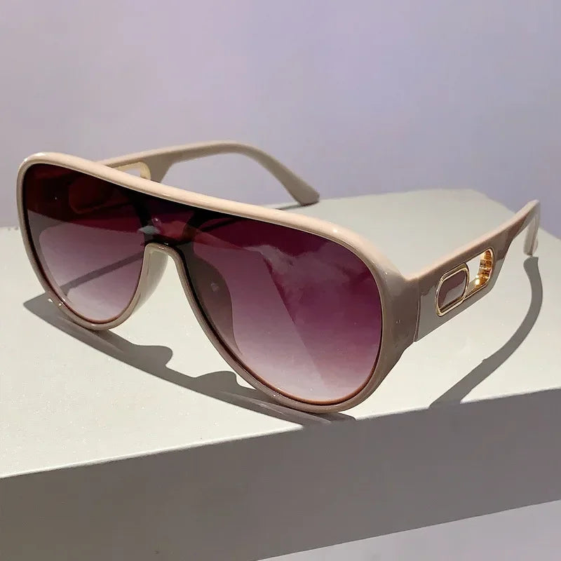 Oversized Square Pilot Sunglasses