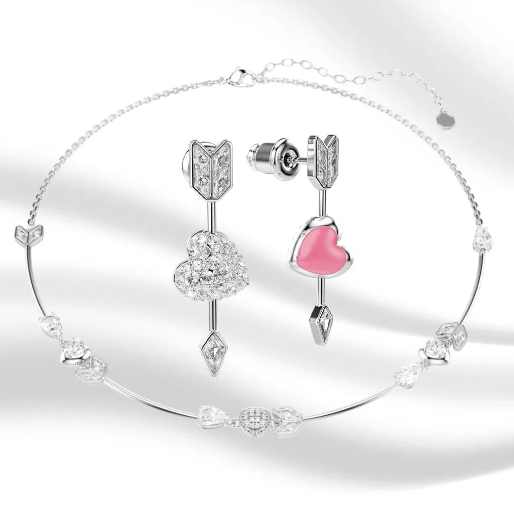 Elegant Gold-Plated Mixed-Cut Crystal Pendant Necklace for Women