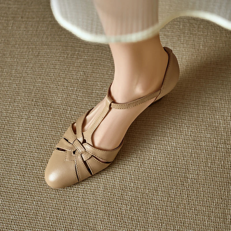 Elegant High Heel T Strap Sandals With Closed Toe for Women