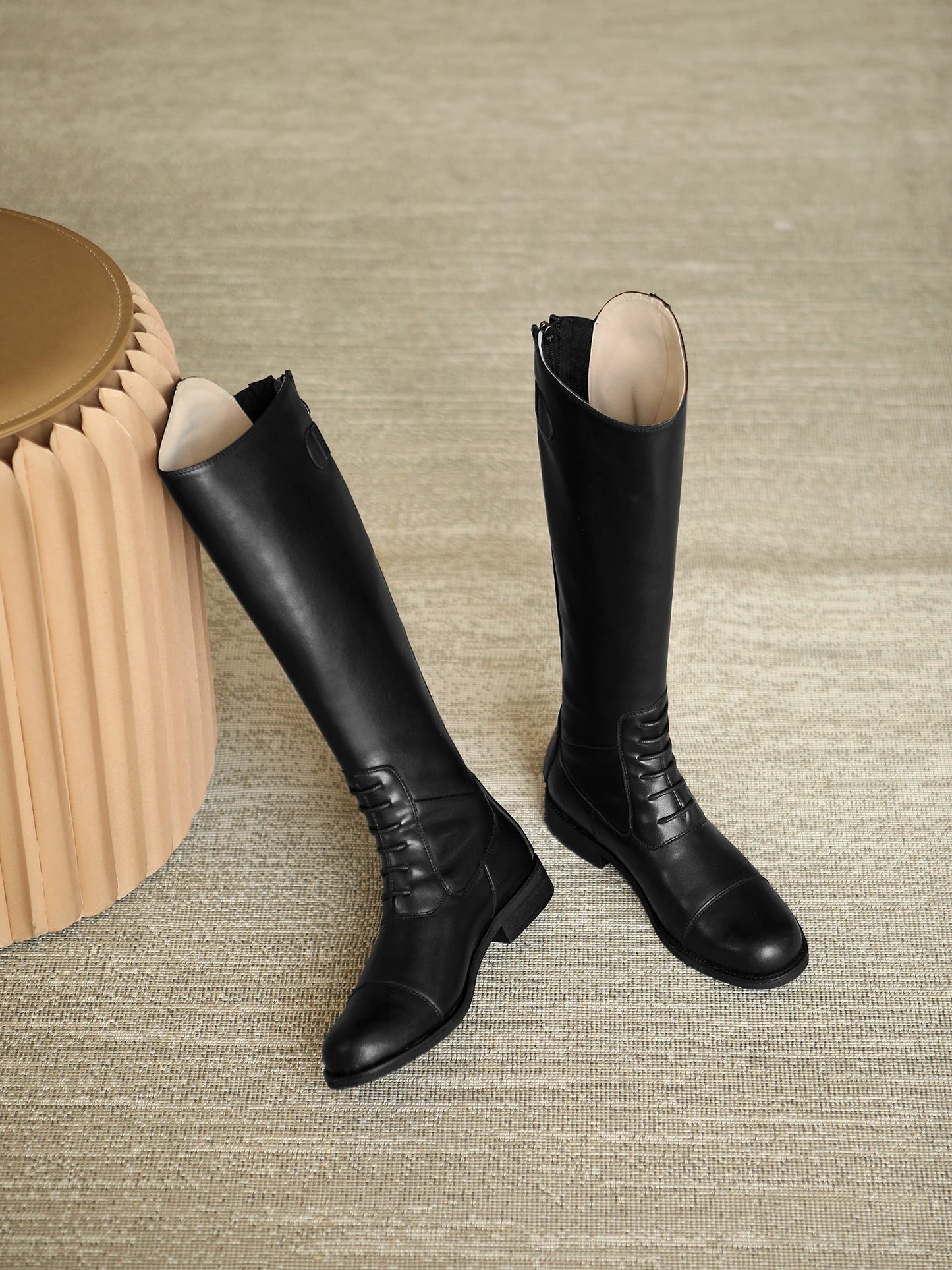 Knee-High Premium Leather Waterproof Non-Slip Riding Boots for Women