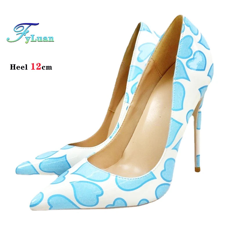 Green Patent Leather Pointed Toe High Heel Pumps for Women