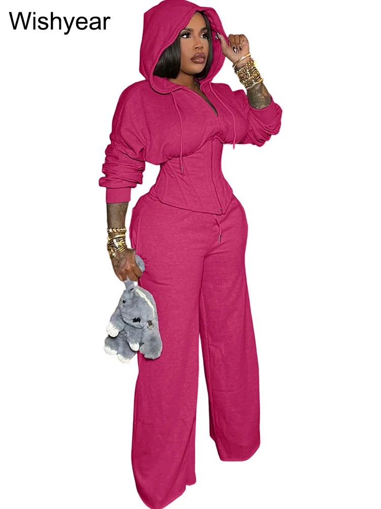 Cozy Autumn Hooded Tracksuit Set
