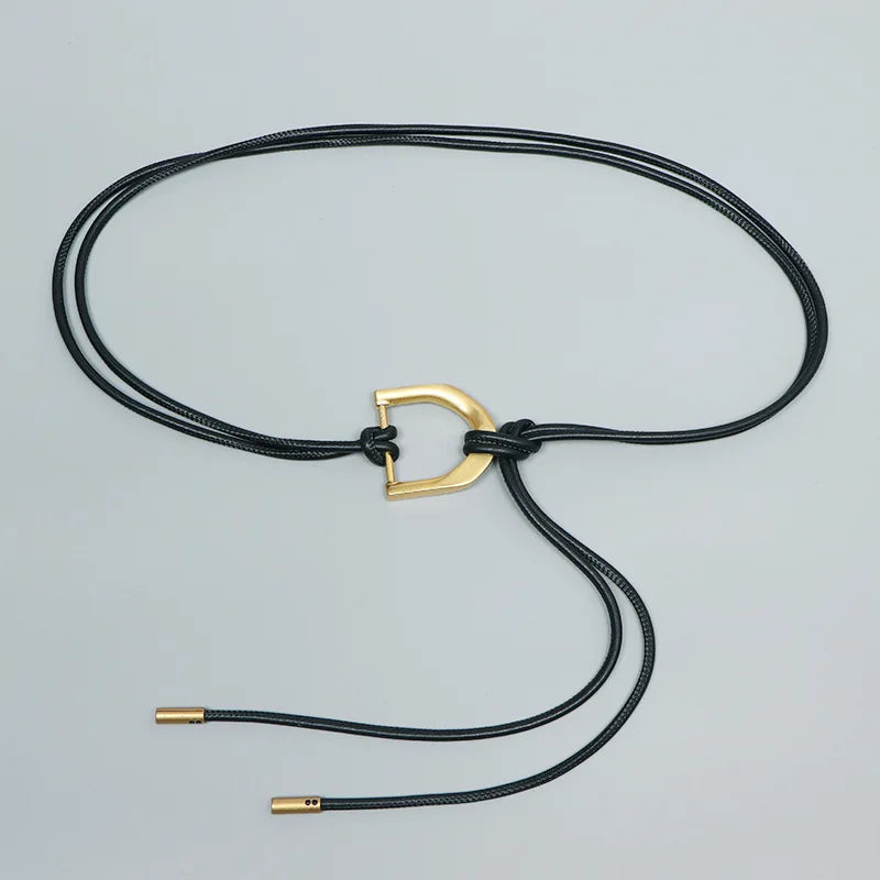 Fashion Braided Gold Knot Waist Chain Belt for Women