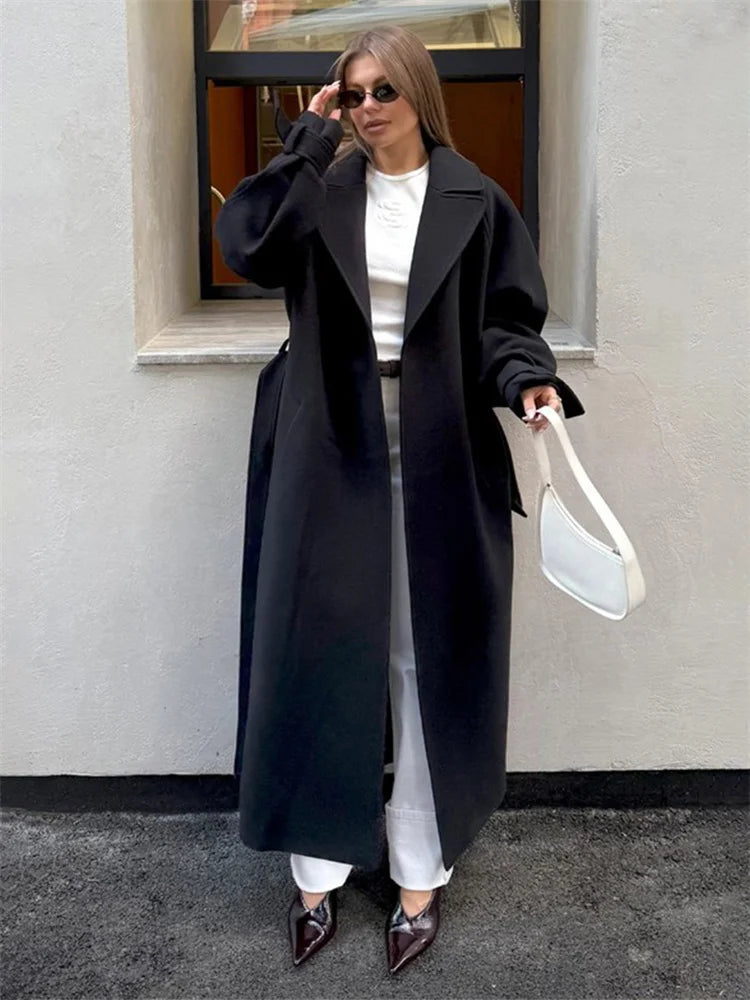 Lace Up Winter Overcoat