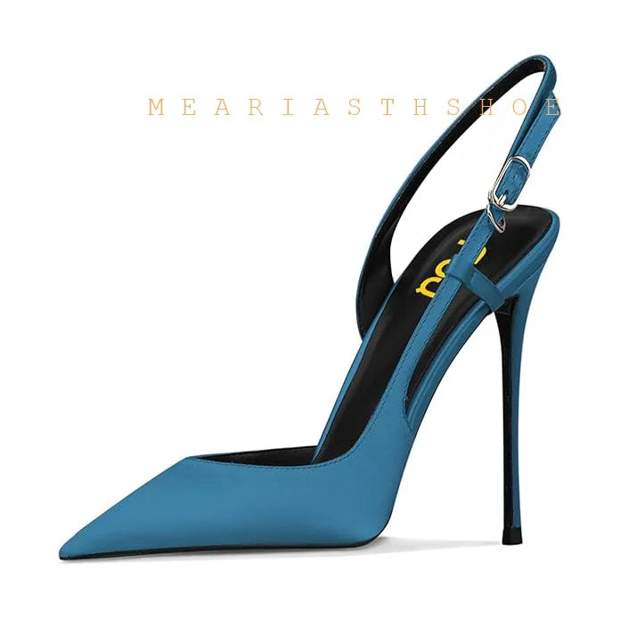 Black Lace Mesh Pointed Toe Side Open Slim High Heel Sandals For Women