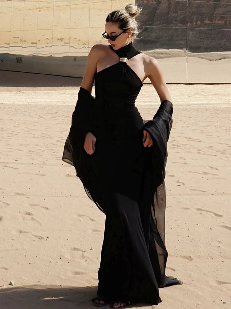 TARUXY Gold Ring Sleeveless Off-shoulder Top Female High Elasticity Fashion Slim Camis Streetwear 2025 New Summer Lady T shirt