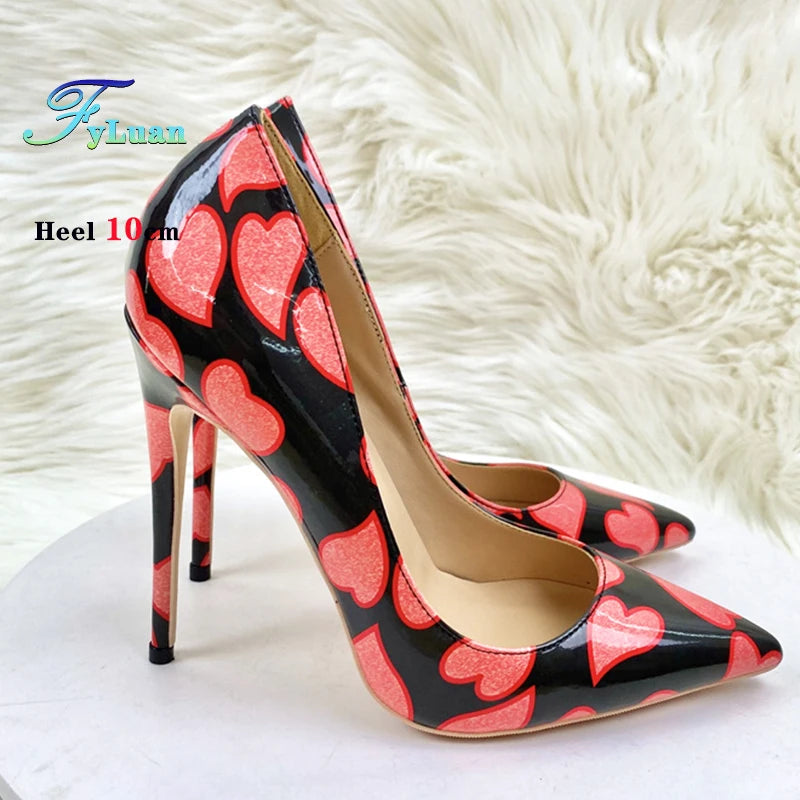 Green Patent Leather Pointed Toe High Heel Pumps for Women