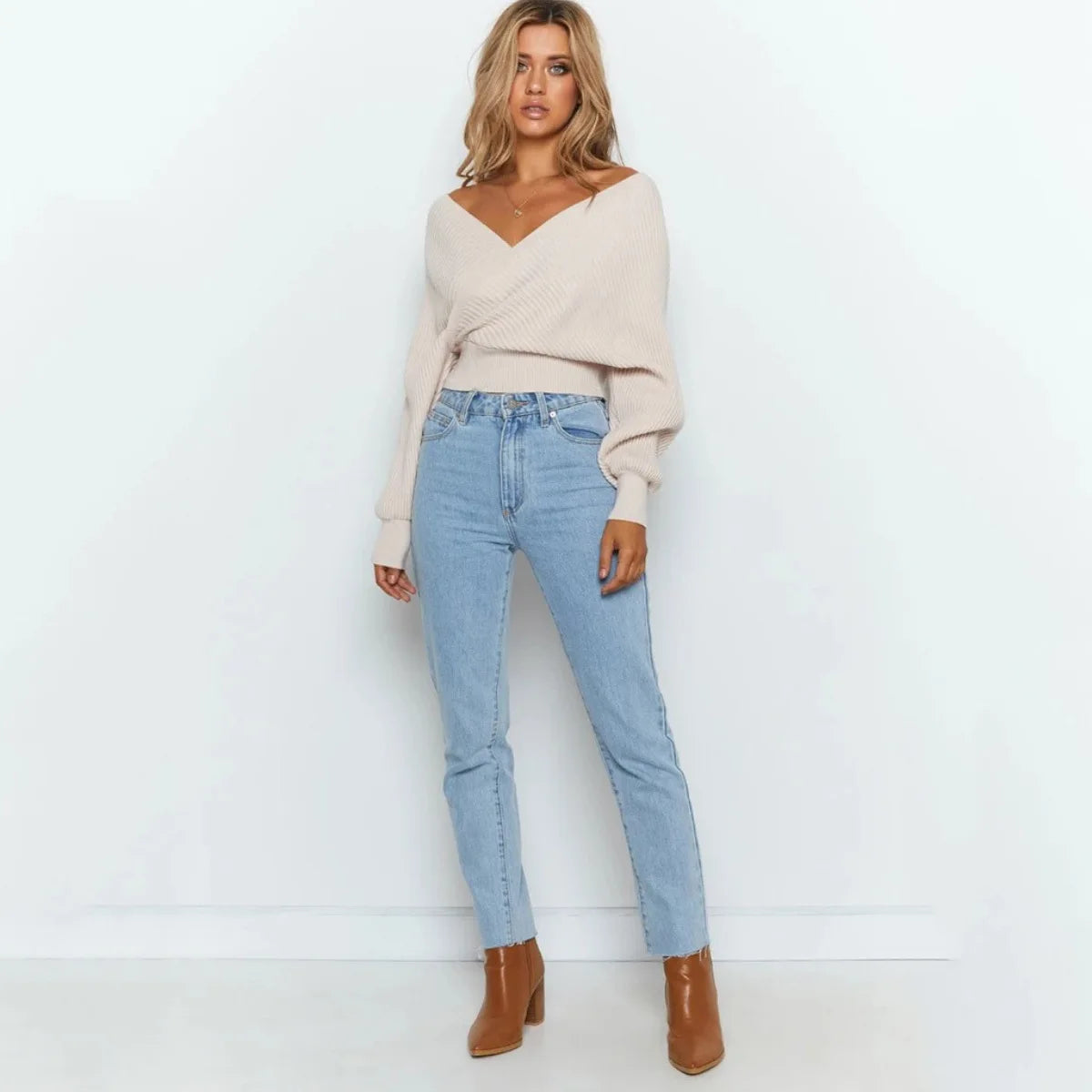 Women Pullovers Sweaters Knitted V Neck Full Sleeve Jumpers Y2k Streetwear Elegant Splice Knit Work Causal Tops Autumn Winter