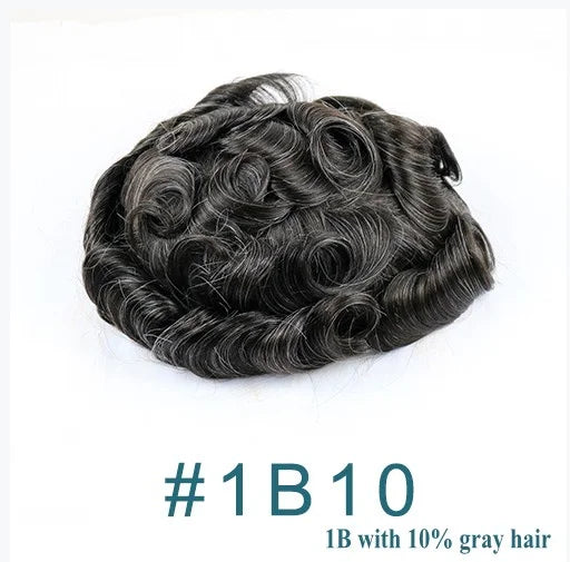 Deep Wave Curly Human Hair Lace Front Toupee for Women