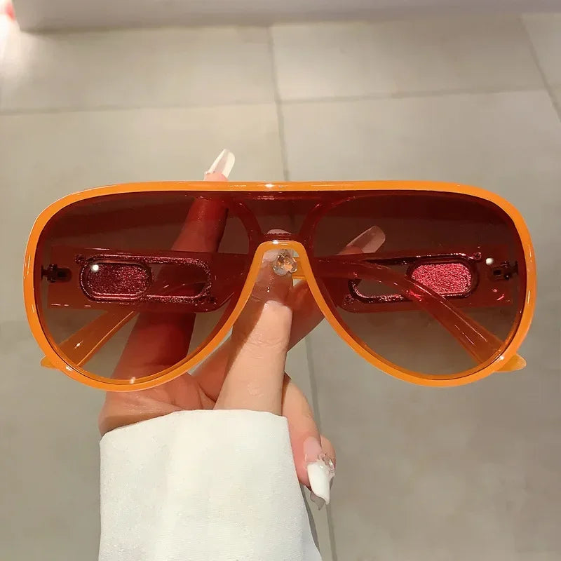Oversized Square Pilot Sunglasses