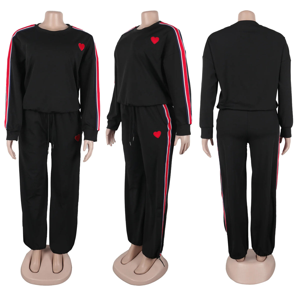 Casual Matching Two-Piece Jogger Tracksuit Set for Women
