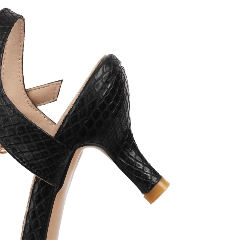 Stylish Buckle Strap High Heel Sandals