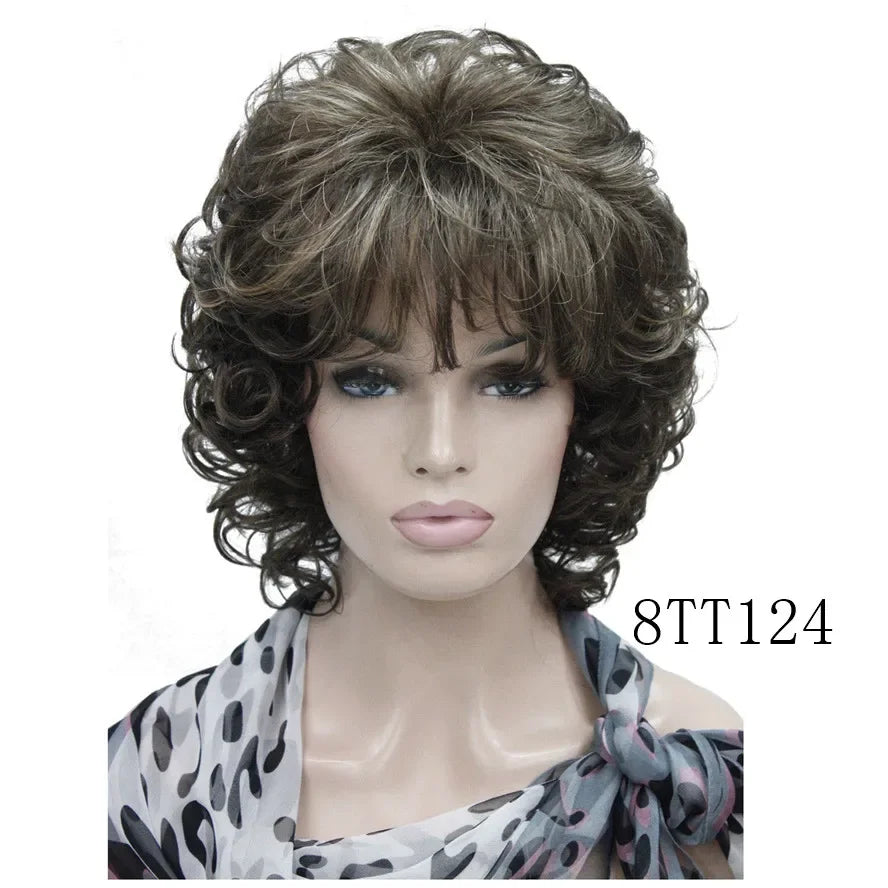 Short Curly Synthetic Wig With Comfortable Fit For Women