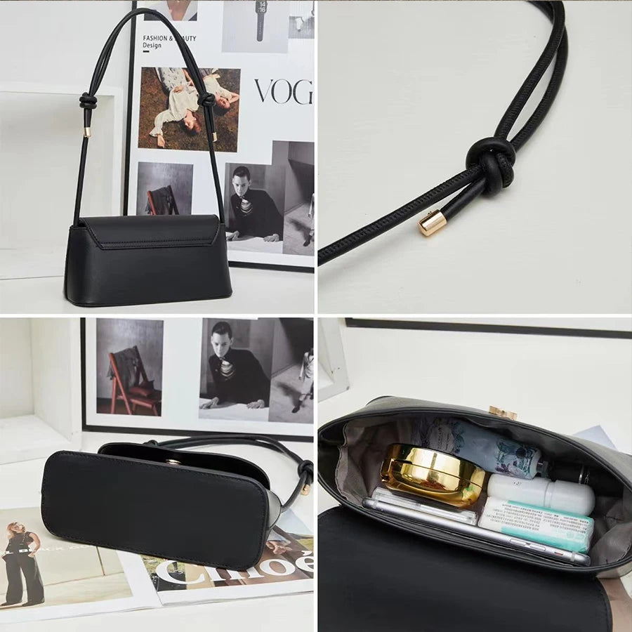 French Style PU Leather Crossbody Bag