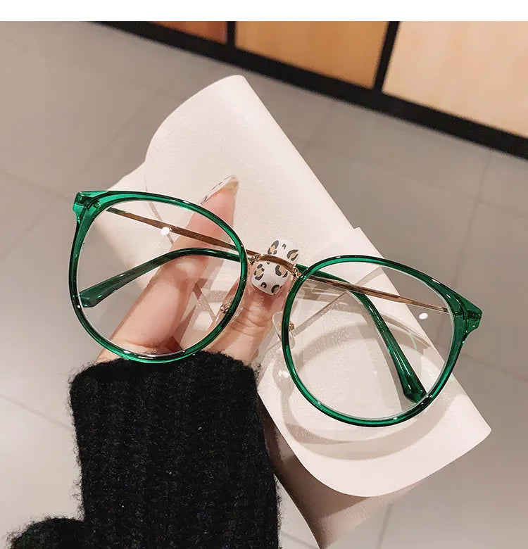 Oversized Leopard Blue Light Reading Glasses for Women