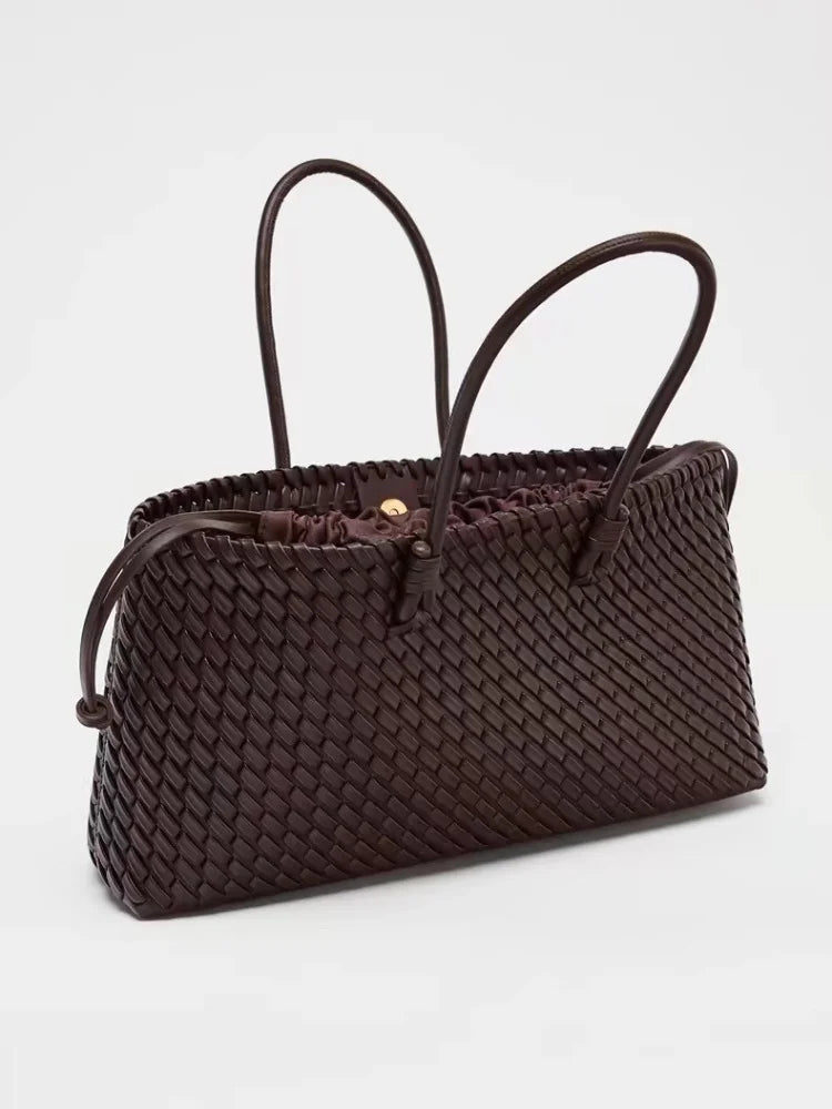 Spacious Woven Tote Bag