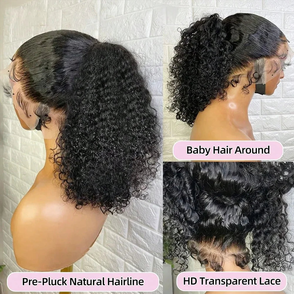 Pre Plucked Deep Wave Brazilian Human Hair Wig For Women