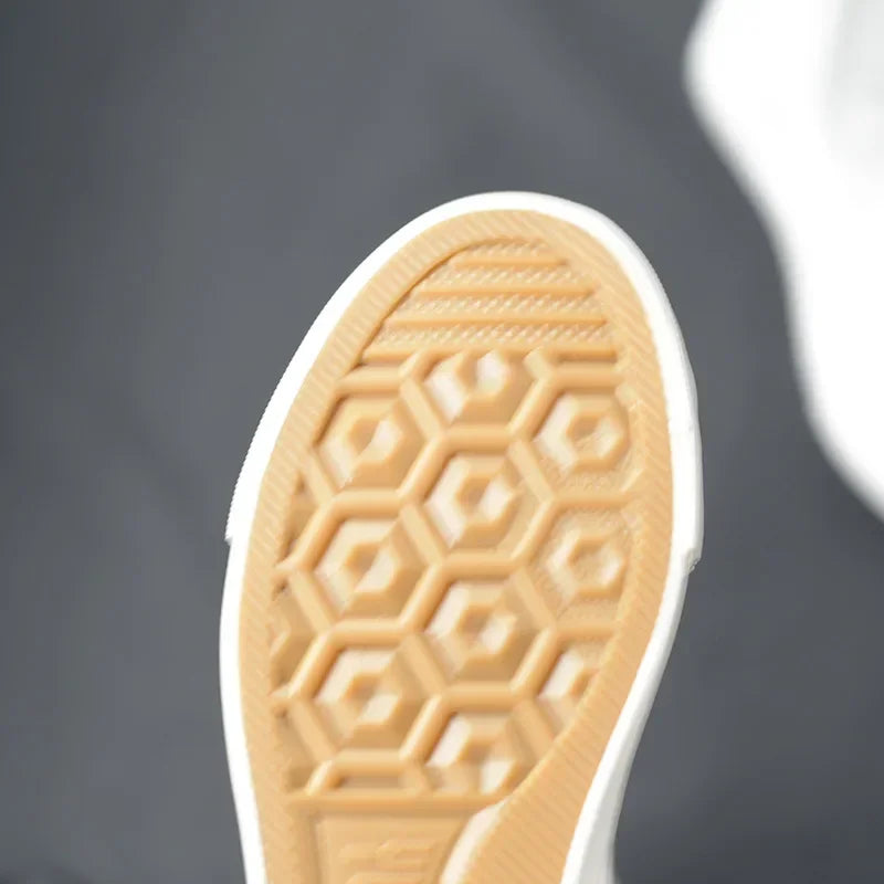 Casual Lace-Up Canvas Mid-Calf Flat Boots for Women