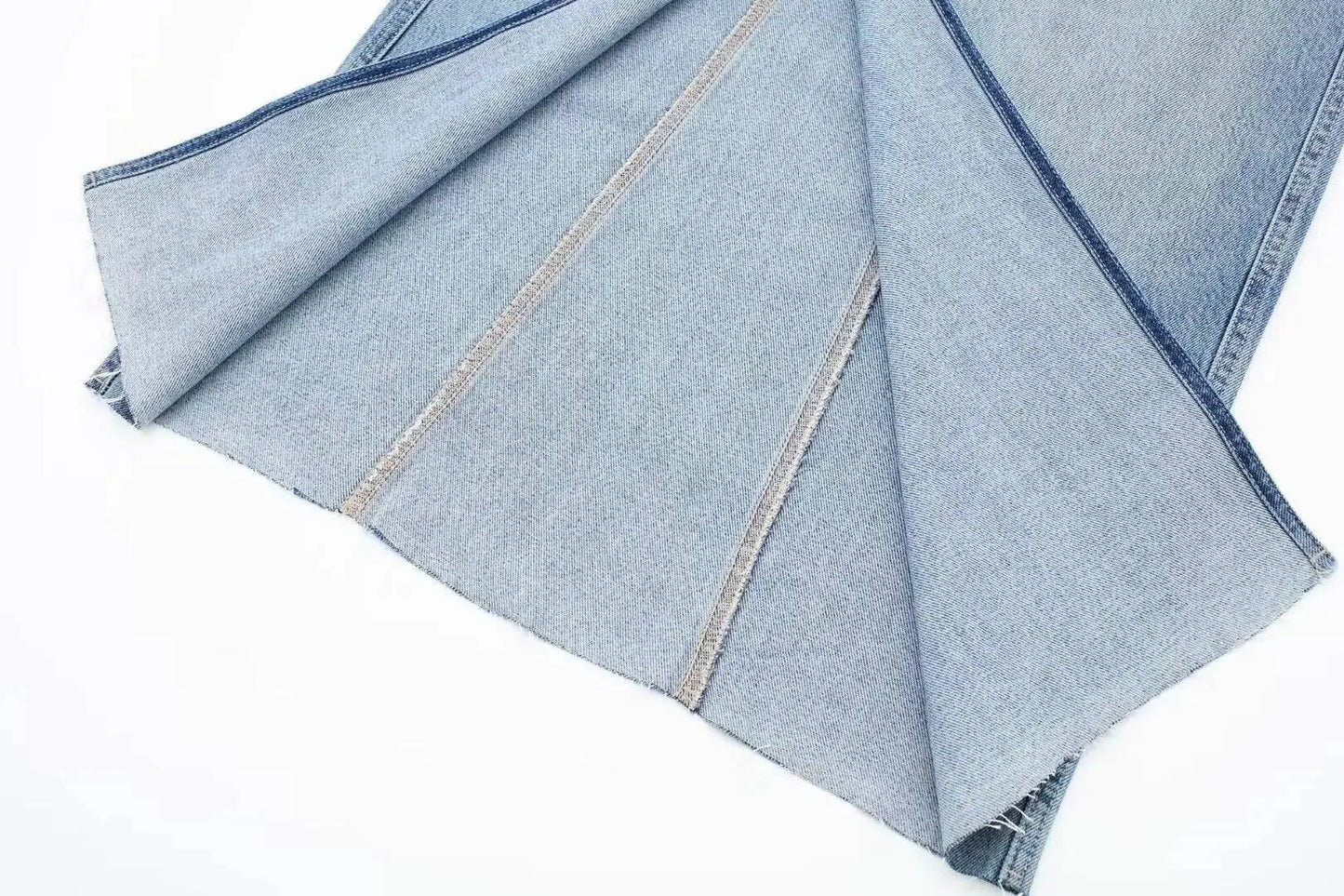 ANJY Summer New Women Chic Y2K Streetwear Elegant Ins Trendy Vintage Asymmetrical High Waisted Slimming Denim Split Skirt HK7080