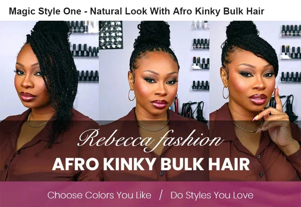 Afro Kinky Bulk Human Hair Loc Extensions for Women