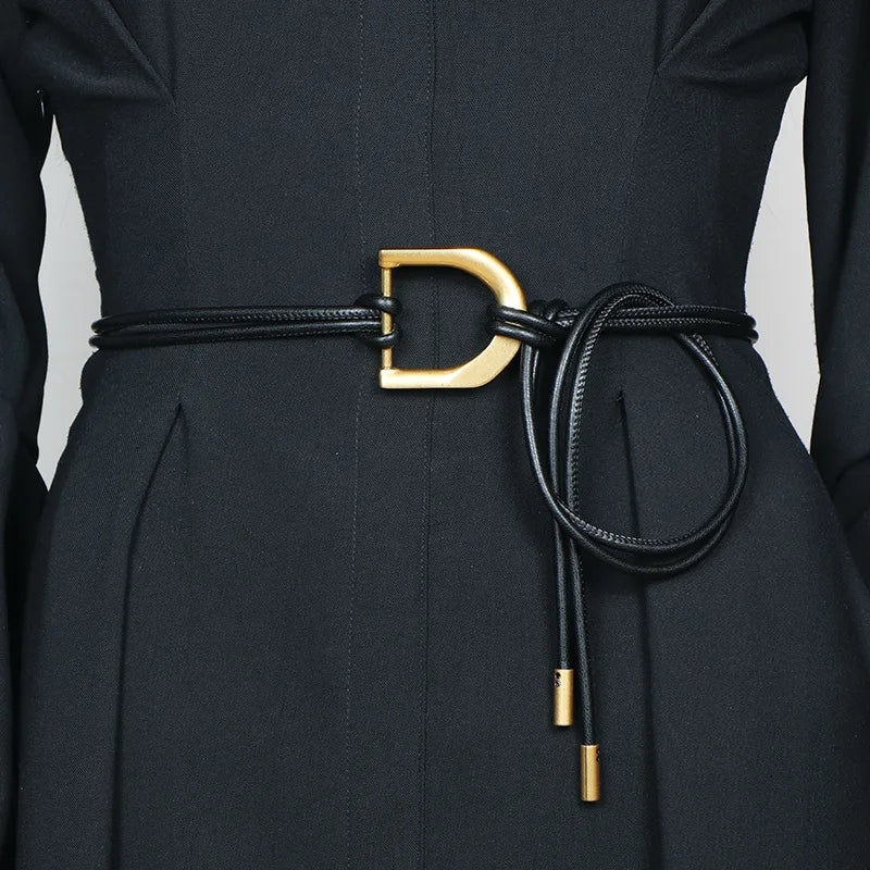 Fashion Braided Gold Knot Waist Chain Belt for Women