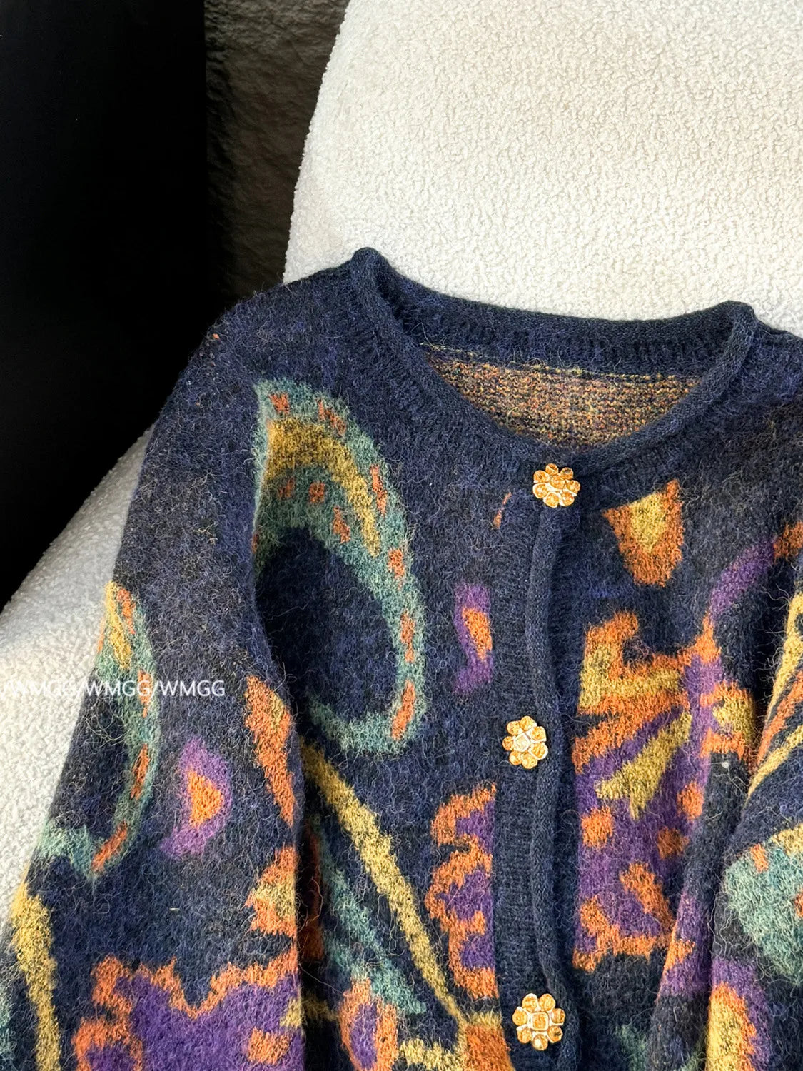 Soft Embroidered Thick Knit Cardigan Jacket for Women