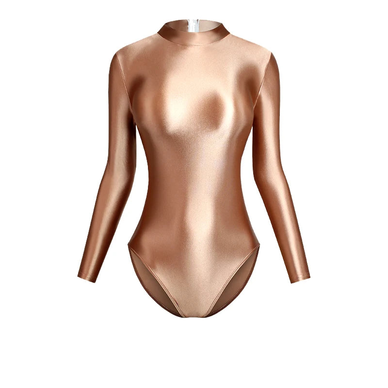 Silky Glossy One Piece Swimsuit