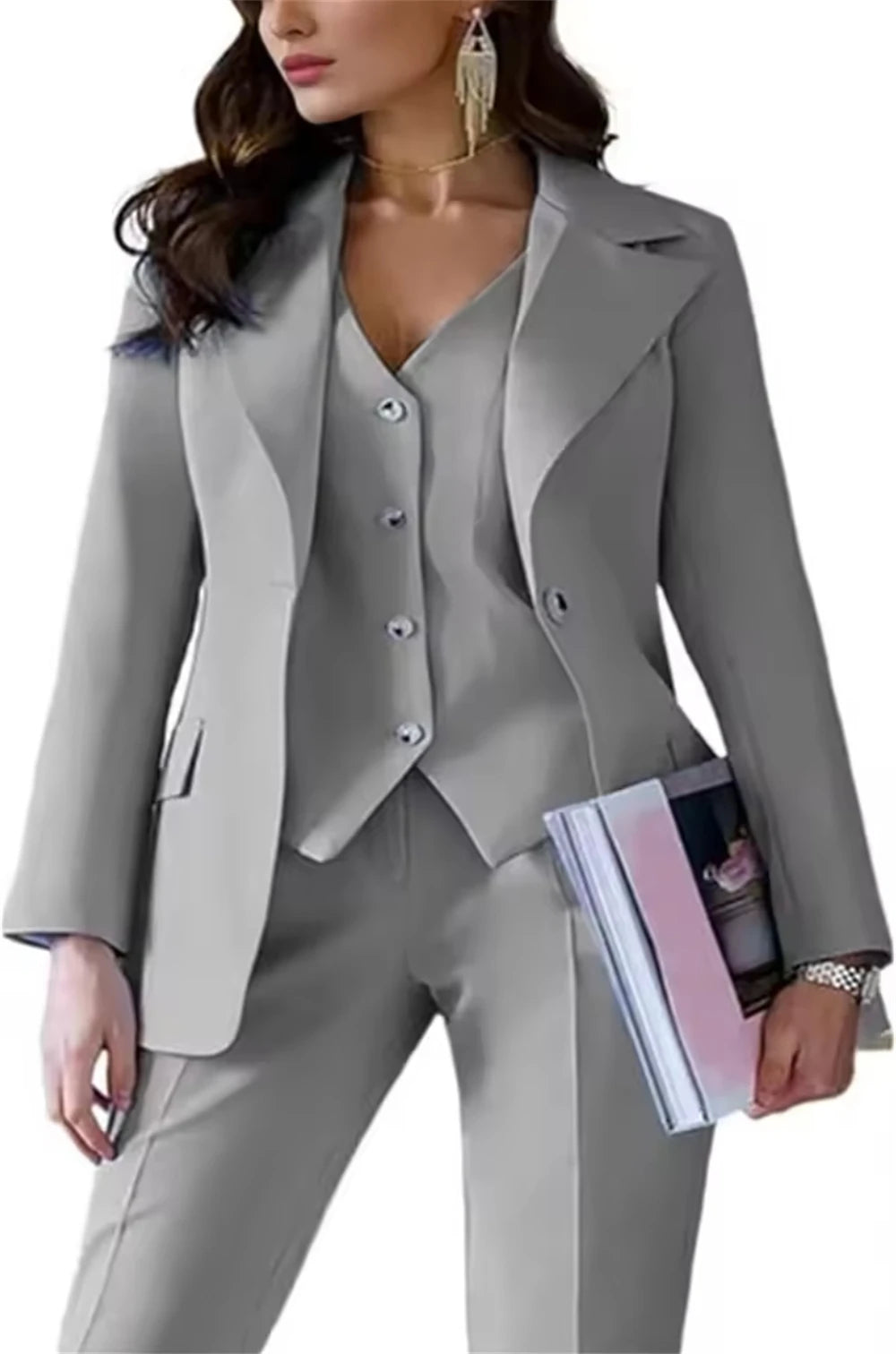Slim Fit Three Piece Suit Set