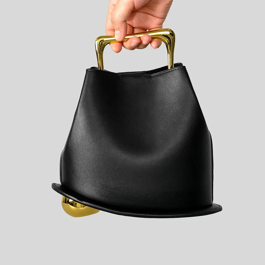 NEW Tote Bag PU Leather Bucket Simple Solid Color Underarm Fashion Casual Crossbody Shoulder Bag Shopping