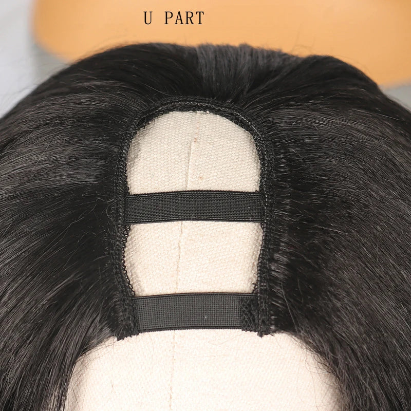 Heat Resistant Body Wave U Part Synthetic Wig for Women