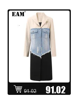 [EAM] Women Black Irregular Hem Spliced Big Size T-shirt New Round Neck Short Sleeve Fashion Tide Spring Summer 2025 1DJ1765