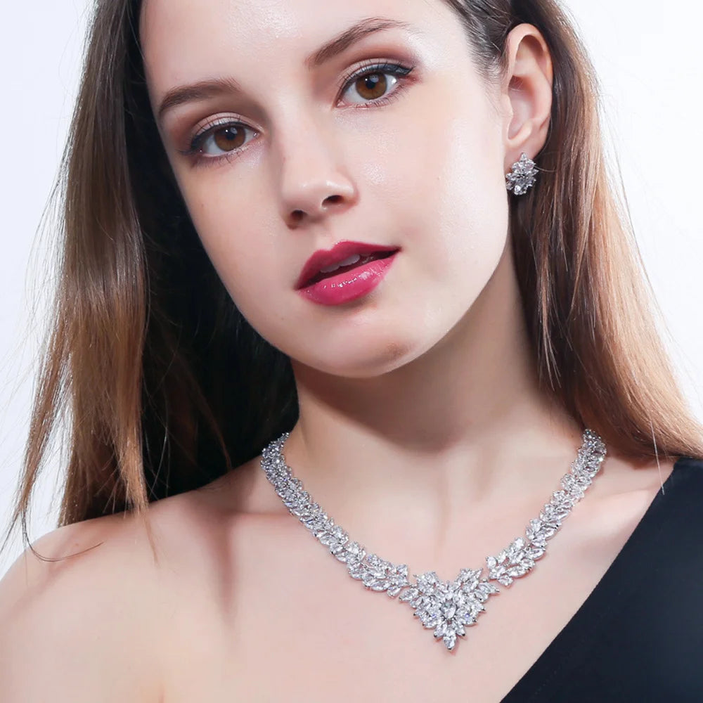 Yellow Cubic Zirconia Bridal Jewelry Set