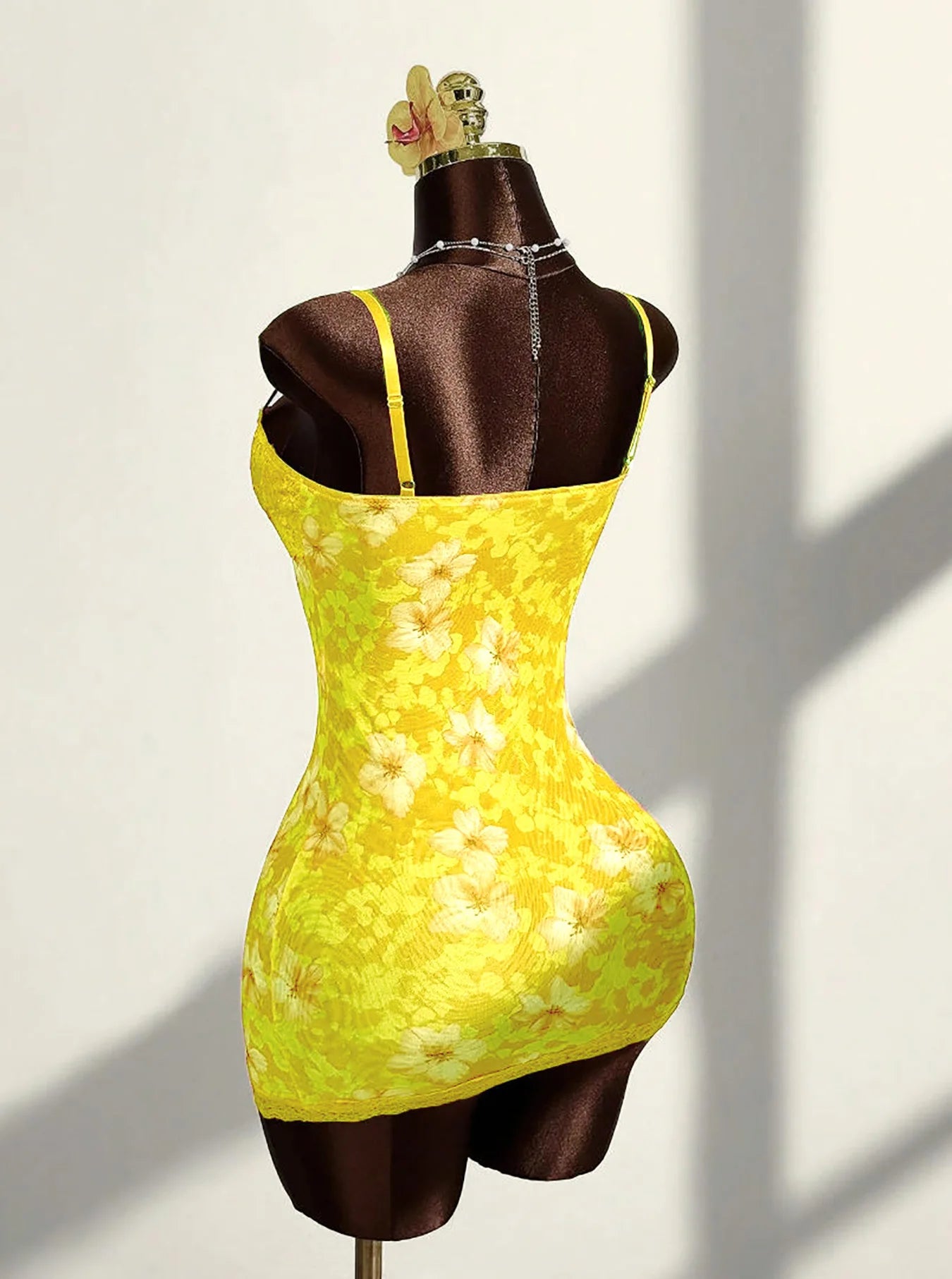 Leopard Print Lace Spaghetti Strap Bodycon Dress for Women