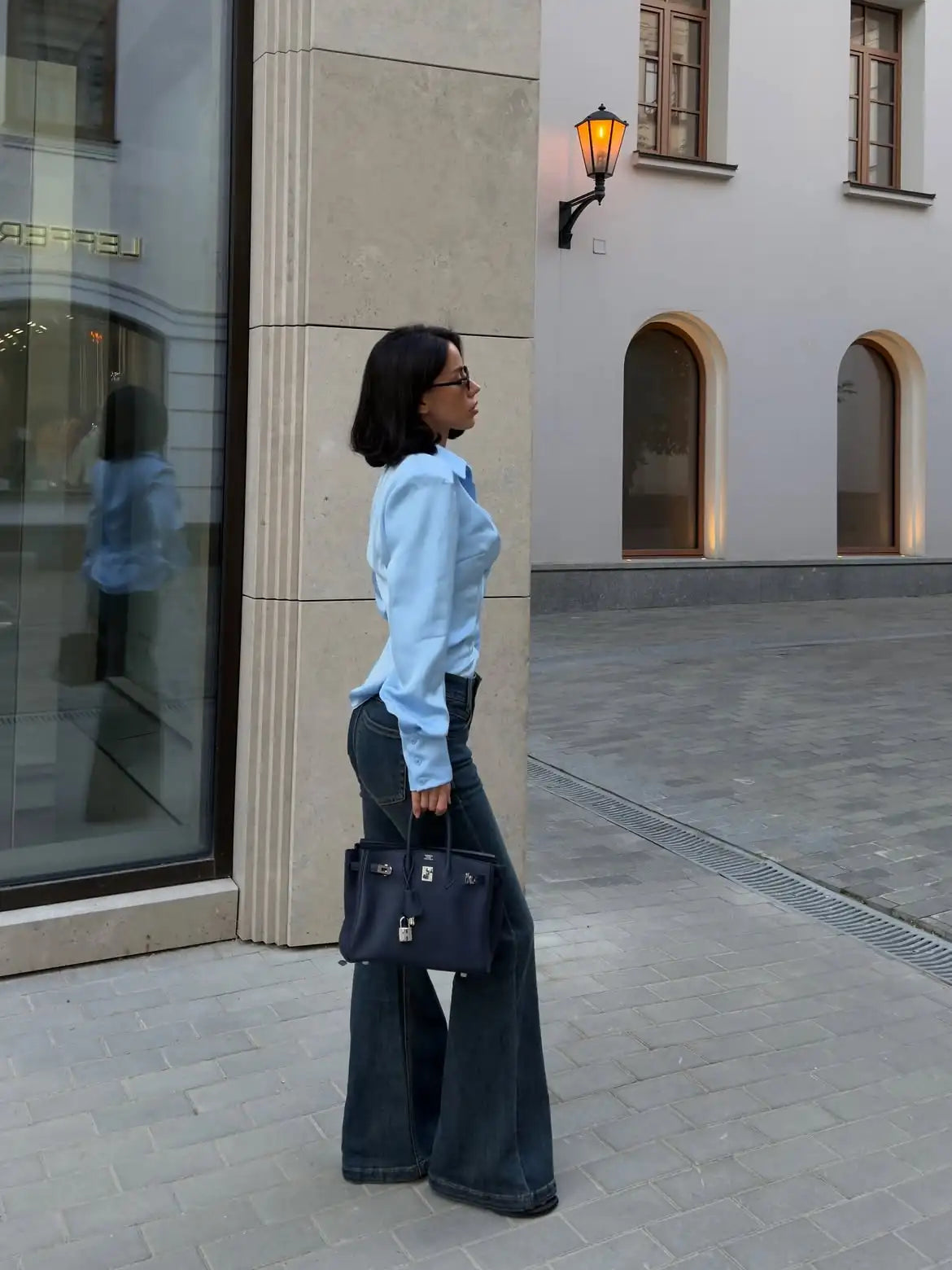 Elegant Satin Long Sleeve Button-Up Shirt for Women