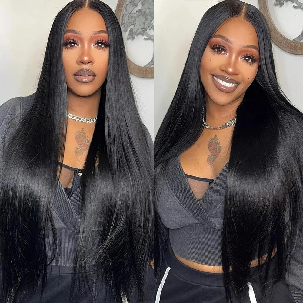 Bone Straight Brazilian Human Hair Lace Front Wig for Women